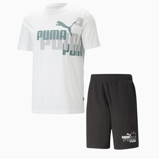 Ensemble Puma ESS+ LOGO POWER :  T-shirt et Short pour Hommes Ensemble Puma https://mastersportdz.store original Algerie DZ