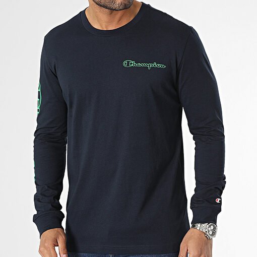 Tee Shirt Manches Longues Champion Neon Spray Sky Captain 218485-BS501 https://mastersportdz.store original Algerie DZ
